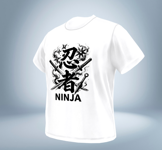 KANJI Collection – 忍者 NINJA T-Shirt(White)Original Tokyo Treasures Japan
