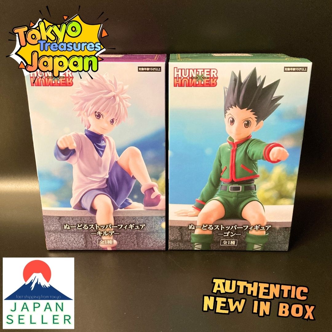 HUNTER×HUNTER Noodle Stopper Figure Gon & Killua Set of 2 types Authentic
