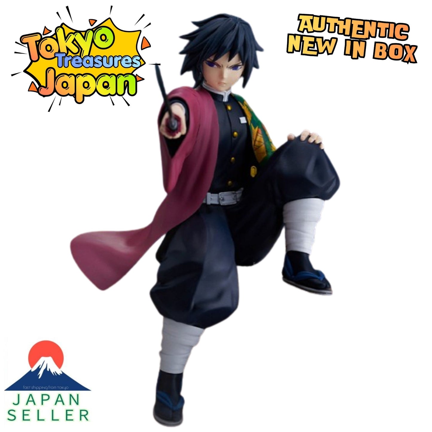 Anime "Demon Slayer: Kimetsu no Yaiba" Noodle Stopper Figure - Giyu Tomioka -Japan