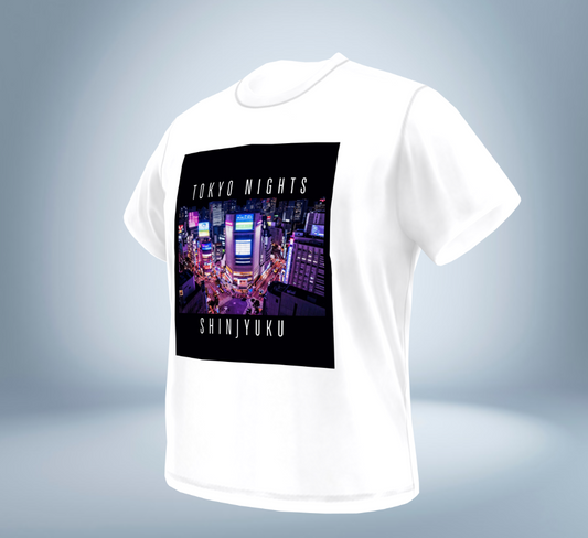 Tokyo Nights - Shinjuku Skyline T-Shirt(White)Tokyo Treasures Japan