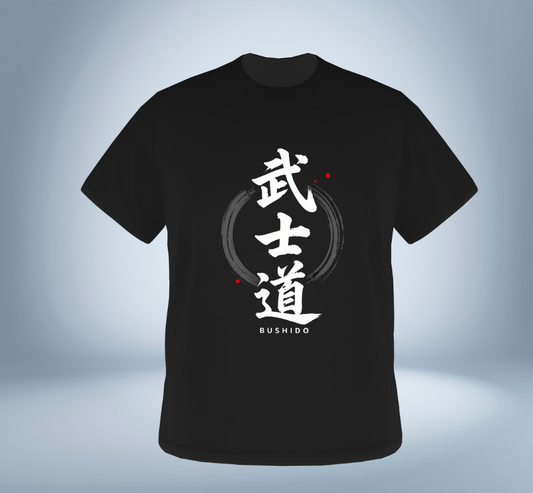 KANJI Collection – 武士道 BUSHIDO  T-Shirt（Black）Original Tokyo Treasures Japan