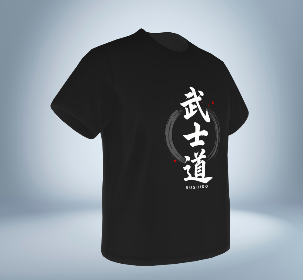 KANJI Collection – 武士道 BUSHIDO  T-Shirt（Black）Original Tokyo Treasures Japan