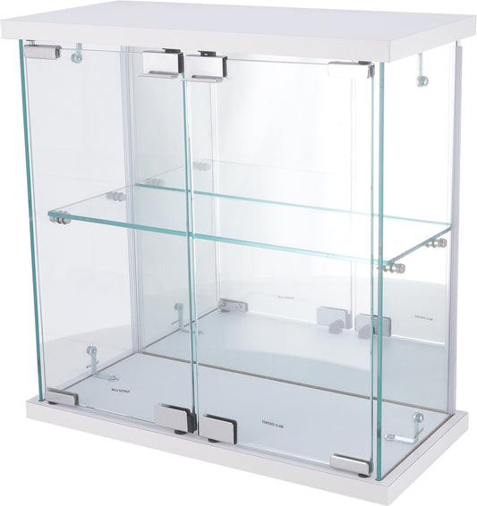 卓上ガラスコレクションケース ホワイト | Tabletop Glass Collection Case, White