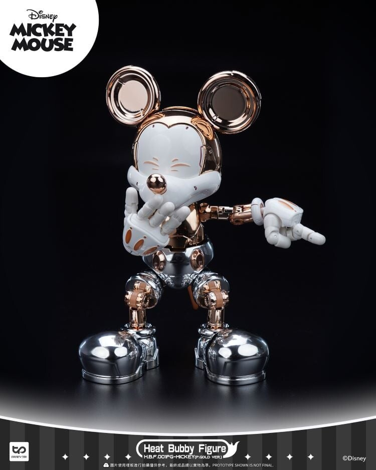 HeatBoys HB0076 Gold Limited Edition Mickey Mouse Alloy Articulated Figure (Disney)