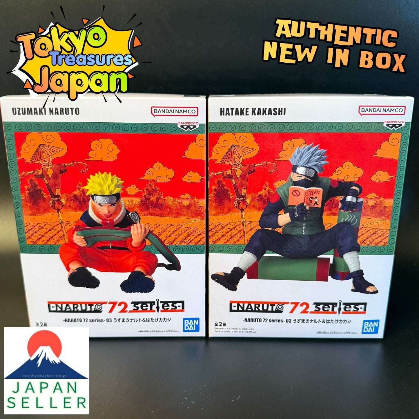 -NARUTO 72 series- 03 Uzumaki Naruto & Hatake Kakashi [Set of 2]