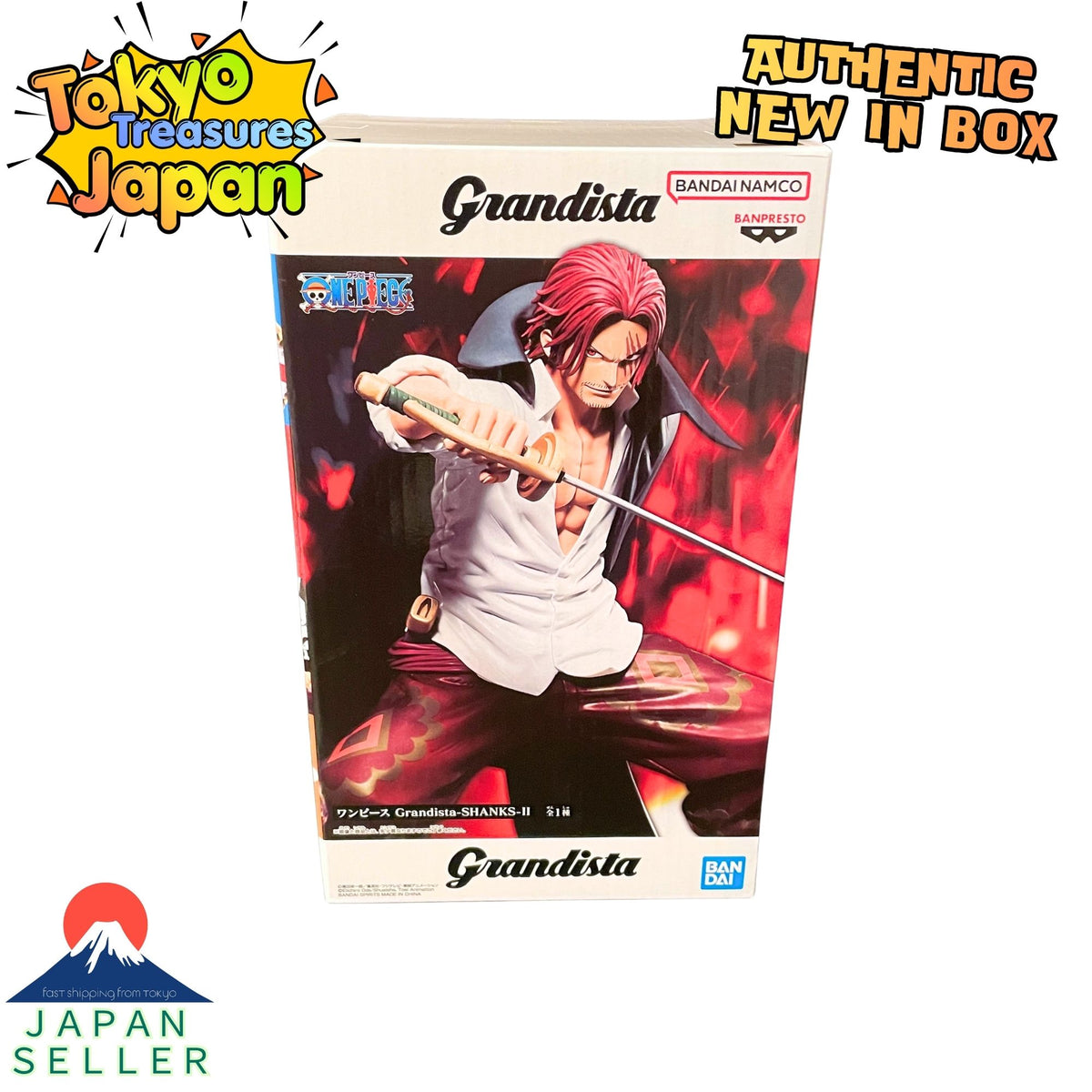 One Piece Grandista -SHANKS- II Figure Authentic Japanese Banpresto