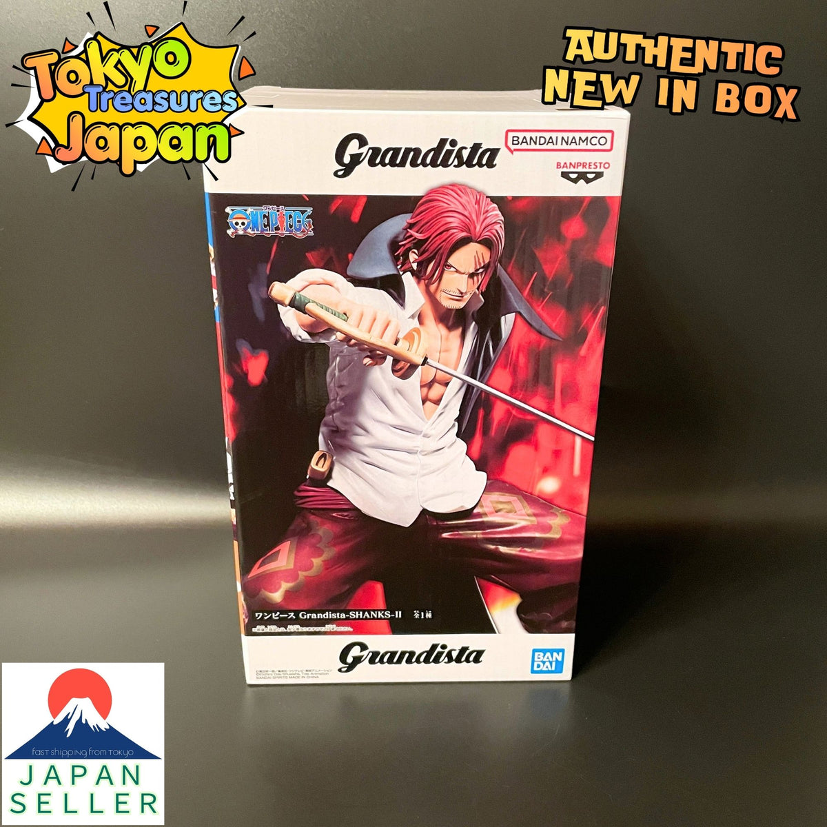 One Piece Grandista -SHANKS- II Figure Authentic Japanese Banpresto