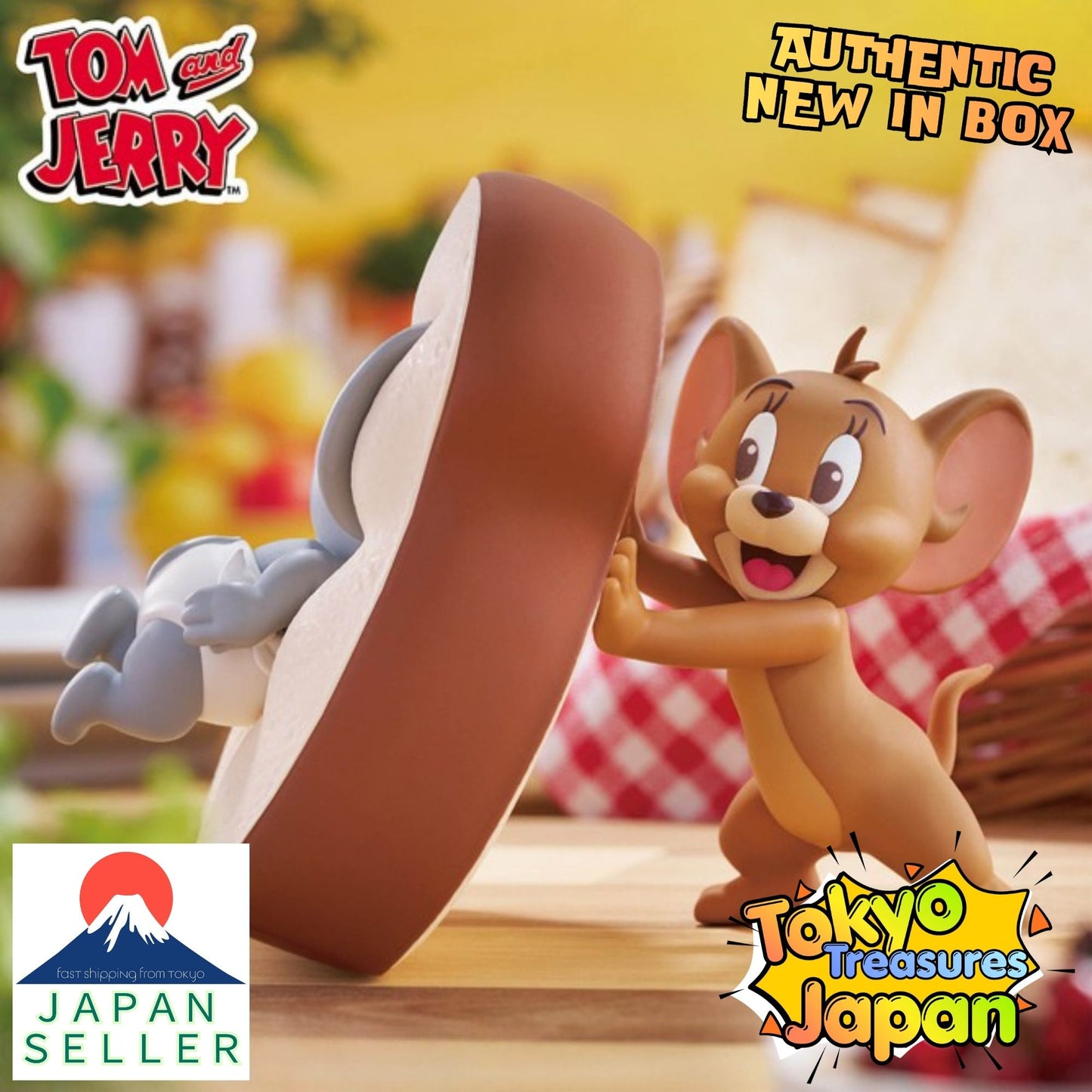 Tom and Jerry Big Soft Vinyl Figure -Yummy Bread-Authentic Anime