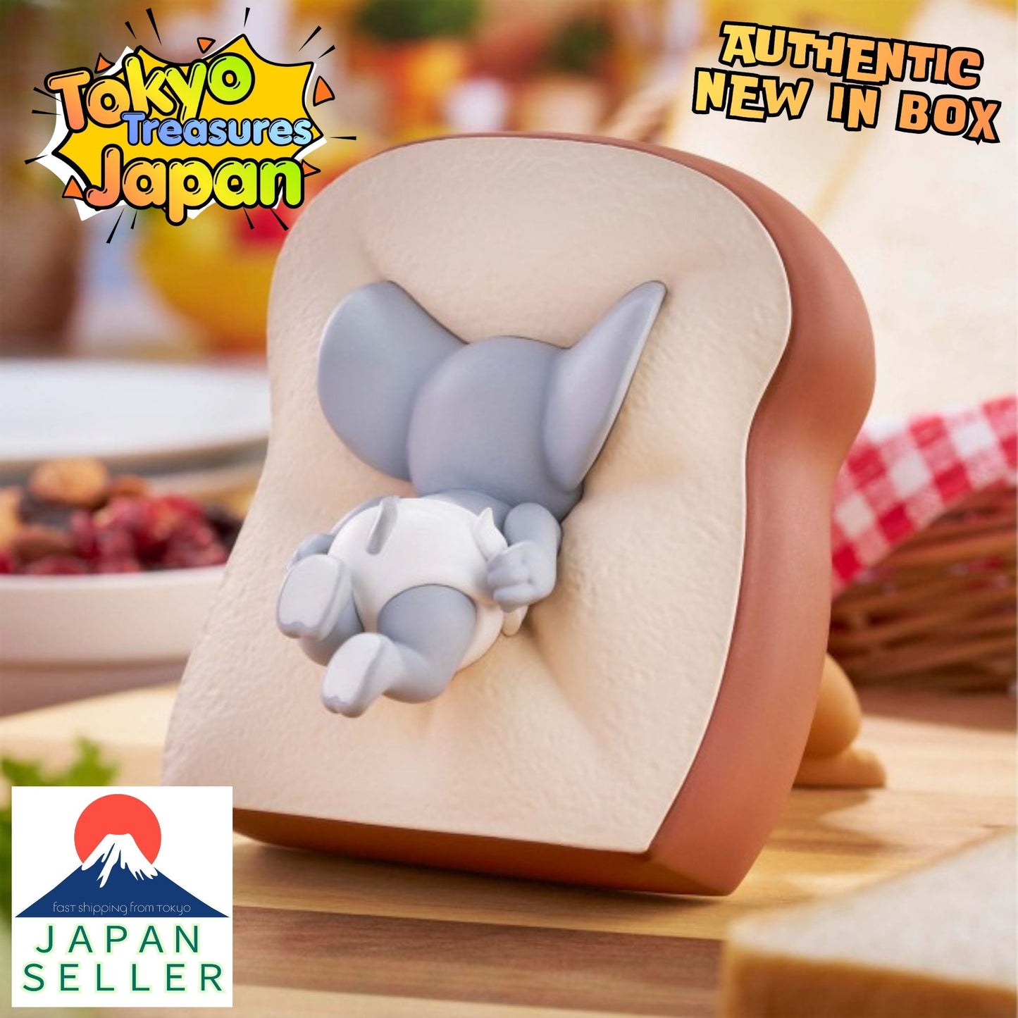Tom and Jerry Big Soft Vinyl Figure -Yummy Bread-Authentic Anime