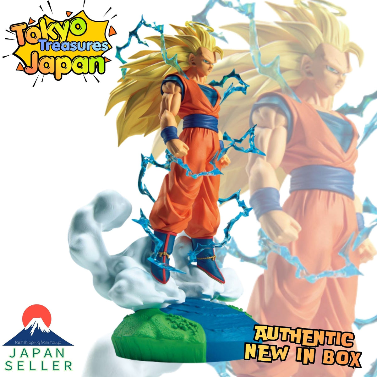 Dragon Ball Z History Box: Super Saiyan 3 Son Goku Figure Authentic Japanese