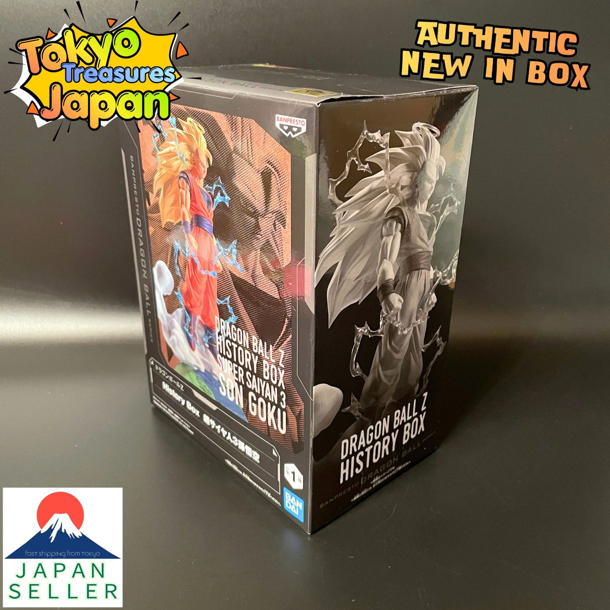 Dragon Ball Z History Box: Super Saiyan 3 Son Goku Figure Authentic Japanese
