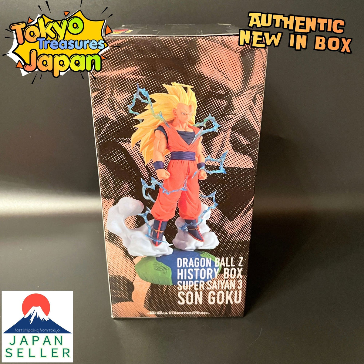 Dragon Ball Z History Box: Super Saiyan 3 Son Goku Figure Authentic Japanese