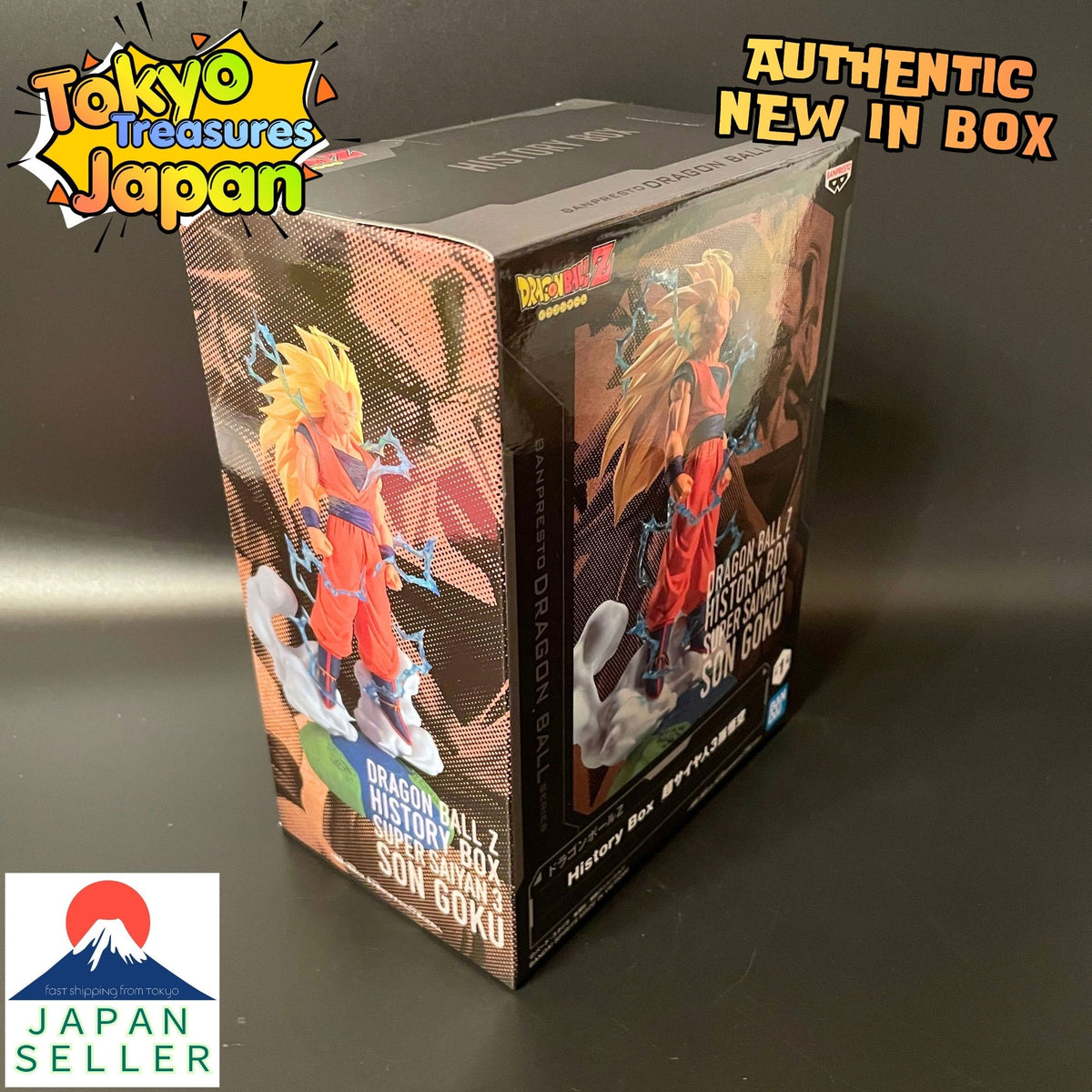 Dragon Ball Z History Box: Super Saiyan 3 Son Goku Figure Authentic Japanese