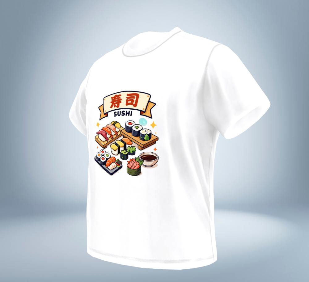 Japanese Sushi Collection - T-Shirt（White）Original Tokyo Treasures Japan