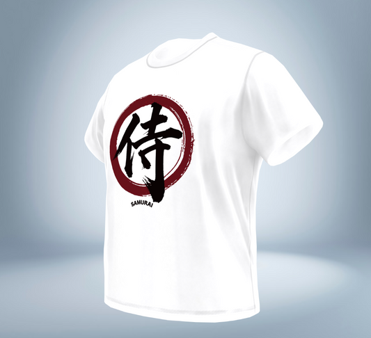 KANJI Collection – Samurai Spirit T-Shirt（White）Original Tokyo Treasures Japan