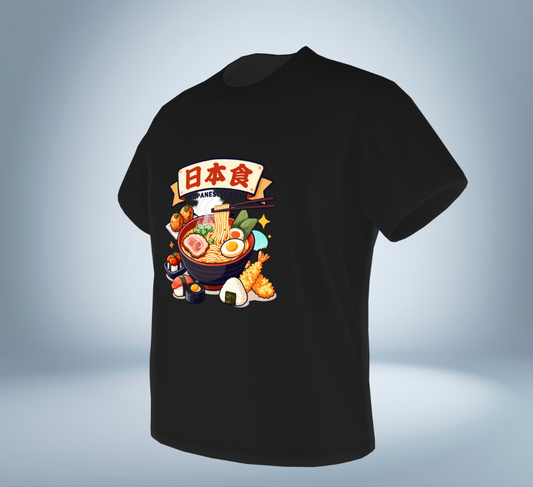 Japanese Gourmet Collection - T-Shirt（Black）Original Tokyo Treasures Japan