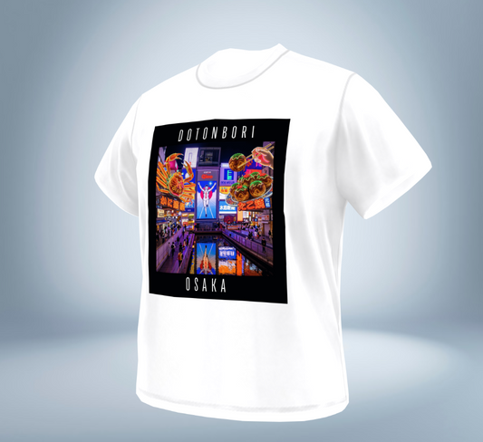 Dotonbori - Osaka T-Shirt（White）Tokyo Treasures Japan