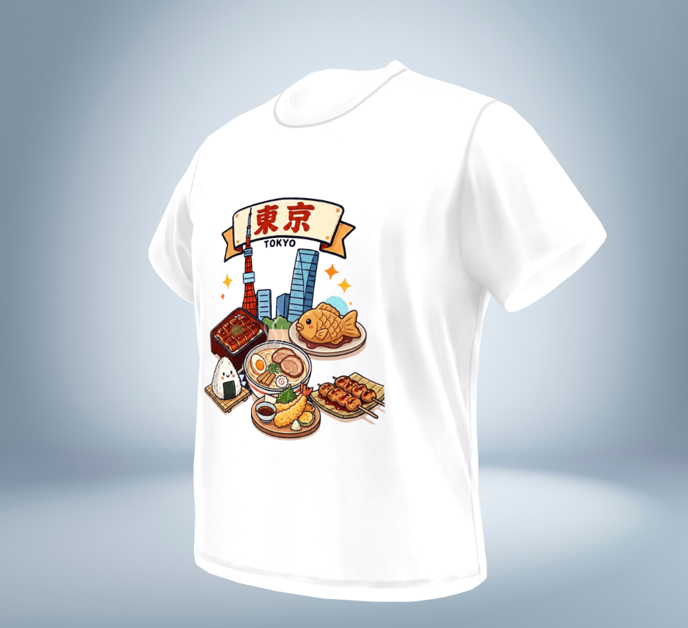 Japanese Tokyo Collection - T-Shirt（White）Original Tokyo Treasures Japan