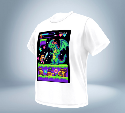 Retro Game Collection Graphic T-Shirt Ver.1（White）Original Tokyo Treasures Japan