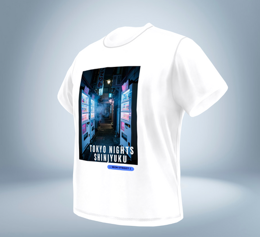 Tokyo Nights - Shinjyuku Back Alley T-Shirt（White）Tokyo Treasures Japan