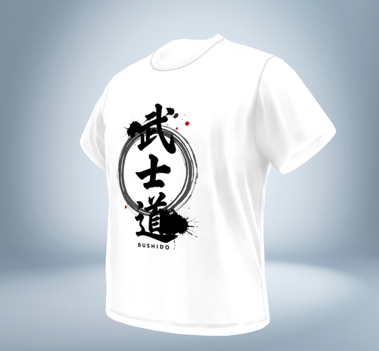 KANJI Collection – 武士道 BUSHIDO  T-Shirt（White）Original Tokyo Treasures Japan