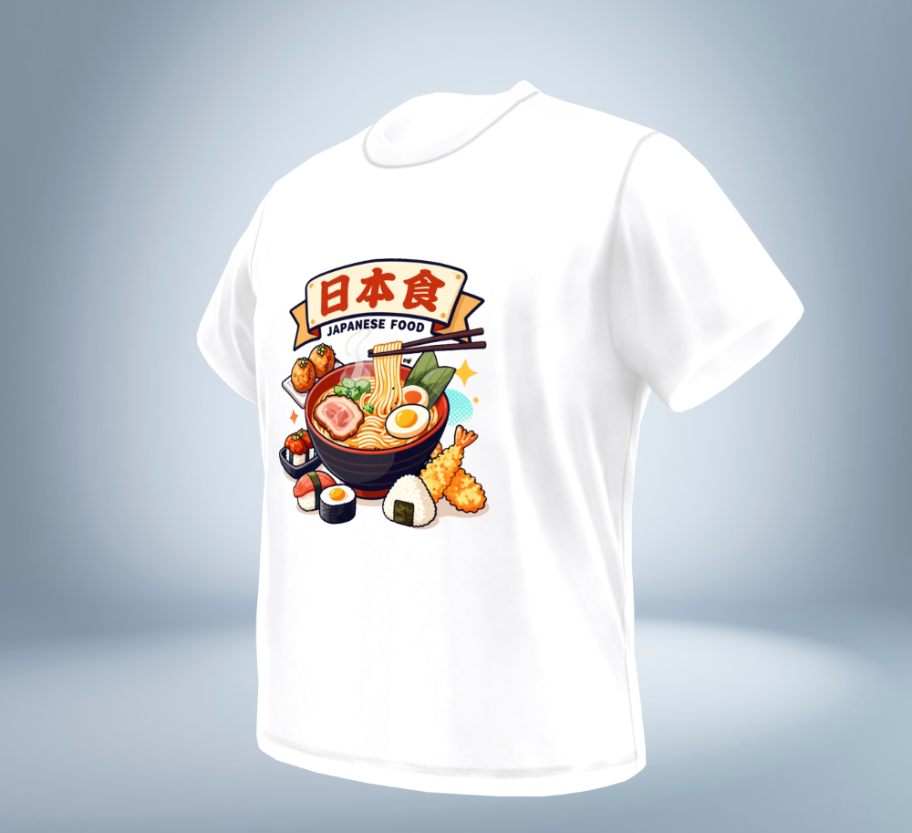 Japanese Gourmet Collection - T-Shirt（White）Original Tokyo Treasures Japan