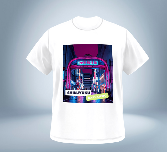 Tokyo Nights - I Love Kabukicho T-Shirt（White）Tokyo Treasures Japan