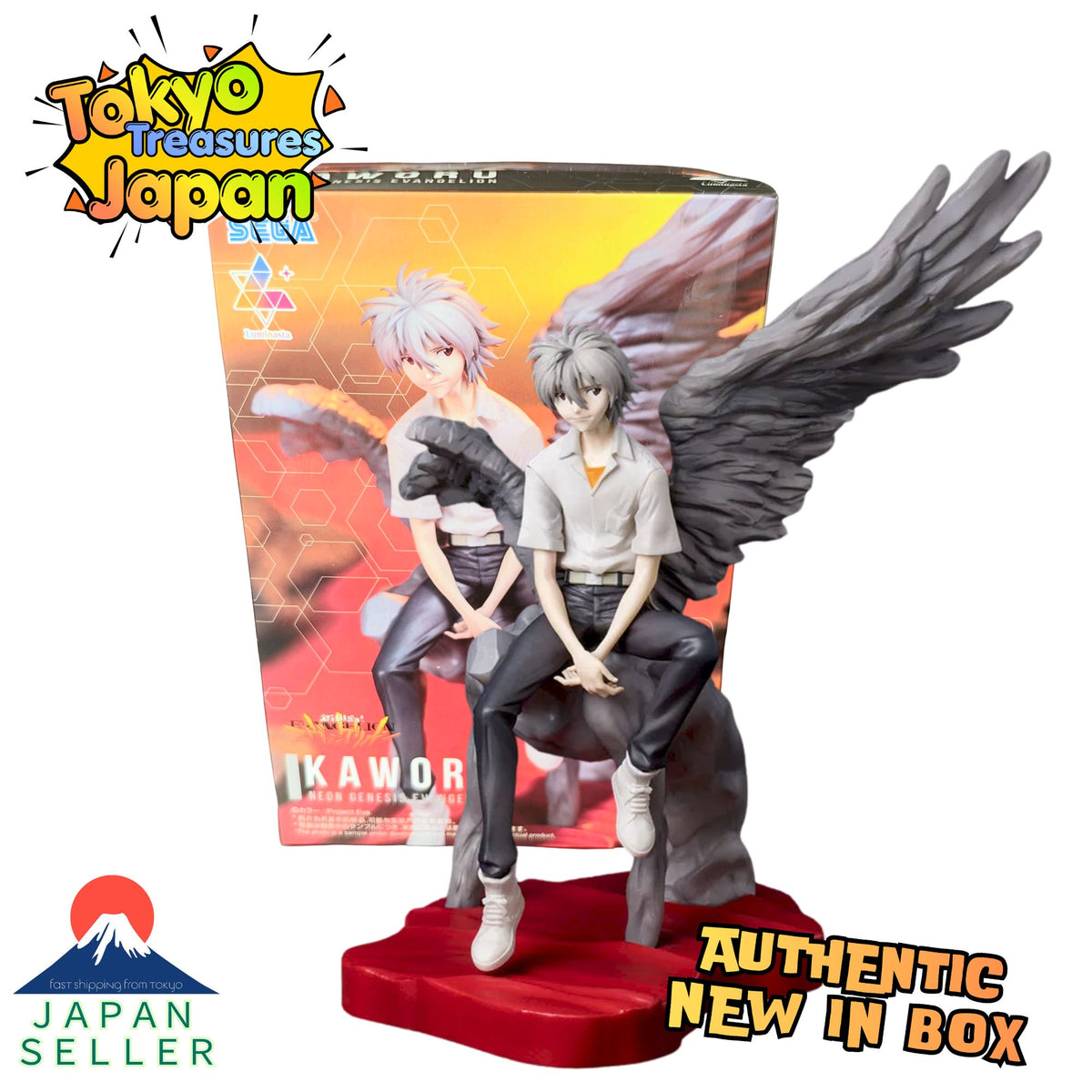 Neon Genesis Evangelion Luminasta Kaworu Figure Authentic Japanese Sega