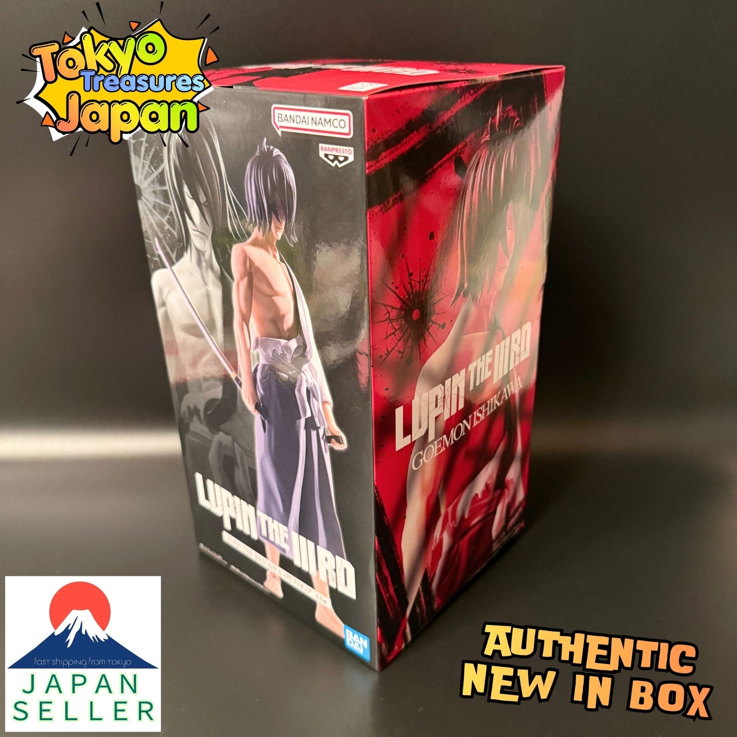 LUPIN THE ⅢRD Goemon Ishikawa Figure Authentic Japanese