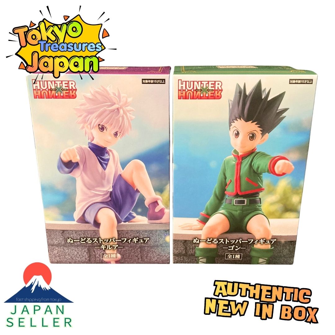 HUNTER×HUNTER Noodle Stopper Figure Gon & Killua Set of 2 types Authentic