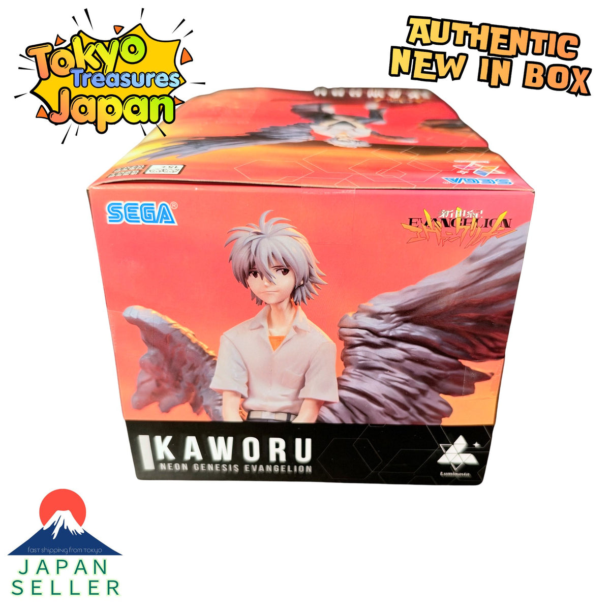 Neon Genesis Evangelion Luminasta Kaworu Figure Authentic Japanese Sega