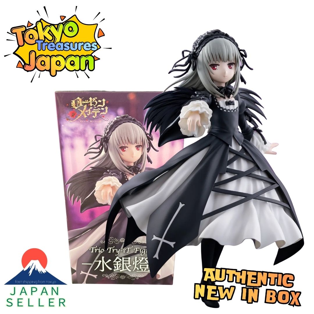 Rozen Maiden Trio-Try-iT Figure: Suigintou Authentic Japanese FuRyu