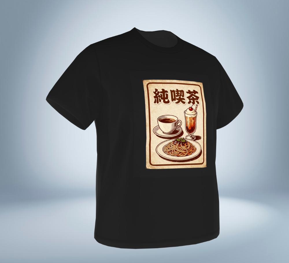 Showa Memories Collection Ver.1 T-Shirt（Black）Tokyo Treasures Japan