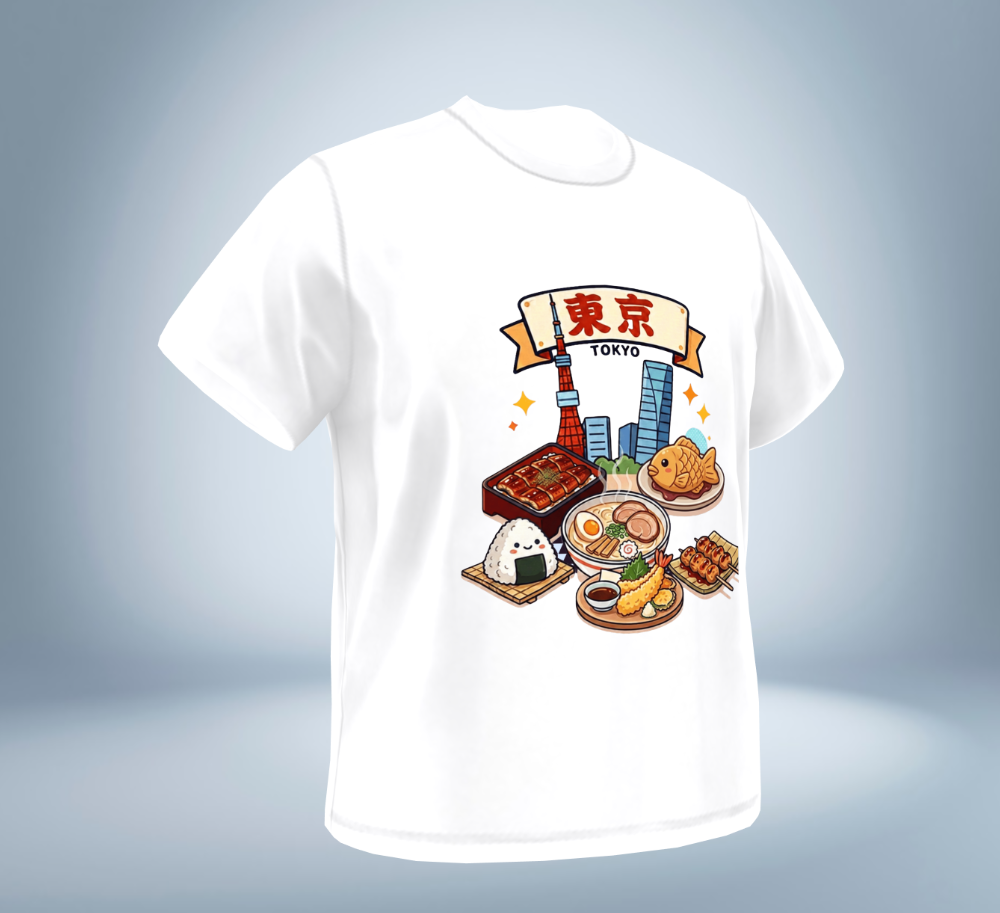 Japanese Tokyo Collection - T-Shirt（White）Original Tokyo Treasures Japan