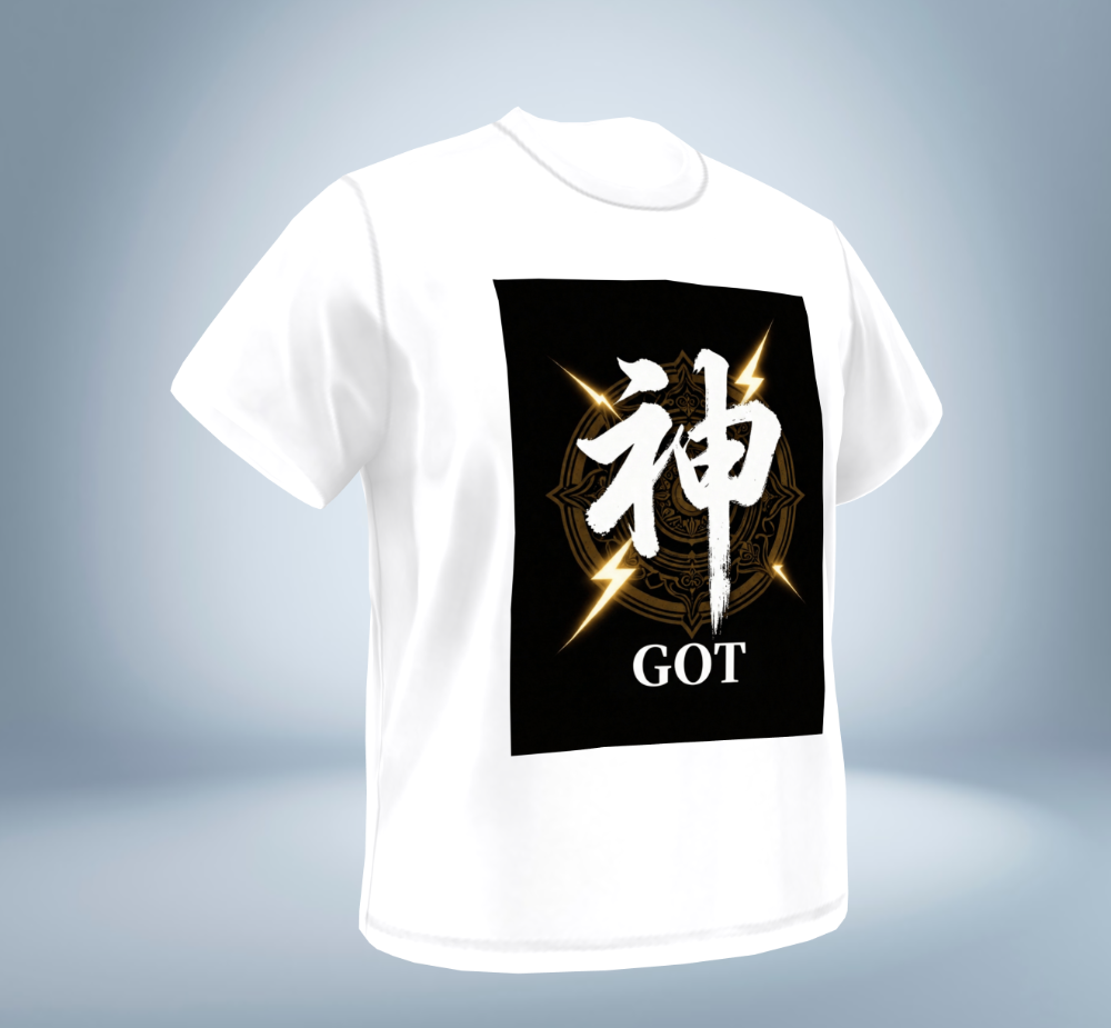 KANJI Collection – 神 - GOT - T-Shirt（White）Original Tokyo Treasures Japan