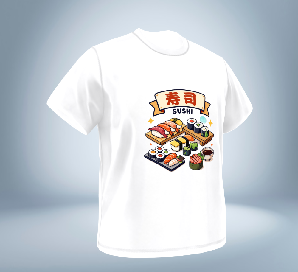 Japanese Sushi Collection - T-Shirt（White）Original Tokyo Treasures Japan