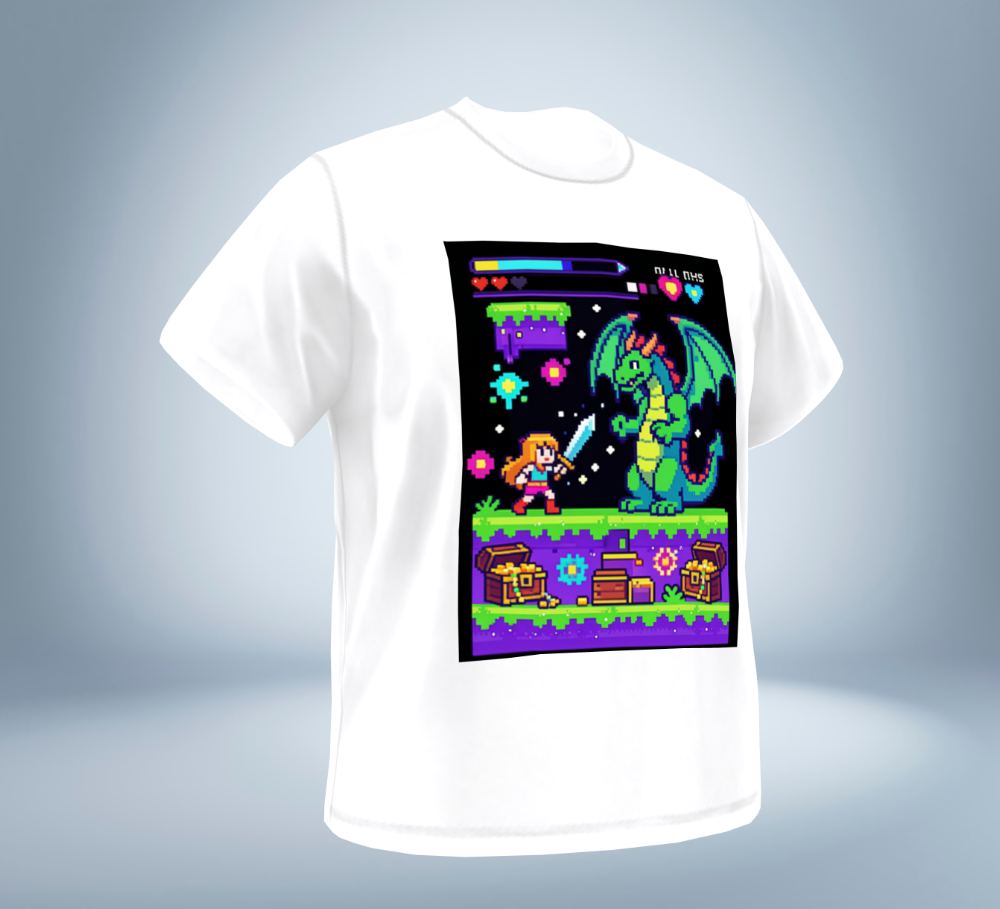 Retro Game Collection Graphic T-Shirt Ver.1（White）Original Tokyo Treasures Japan