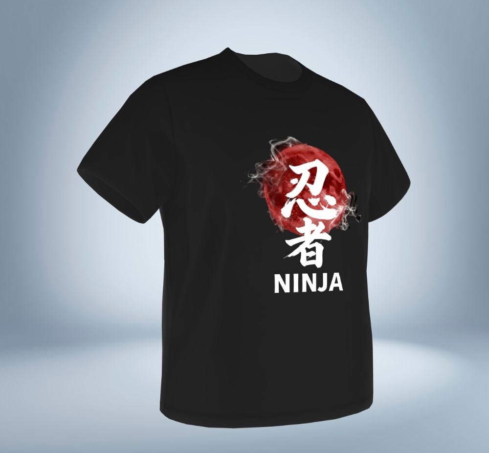 KANJI Collection – 忍者 NINJA T-Shirt（Black）Original Tokyo Treasures Japan