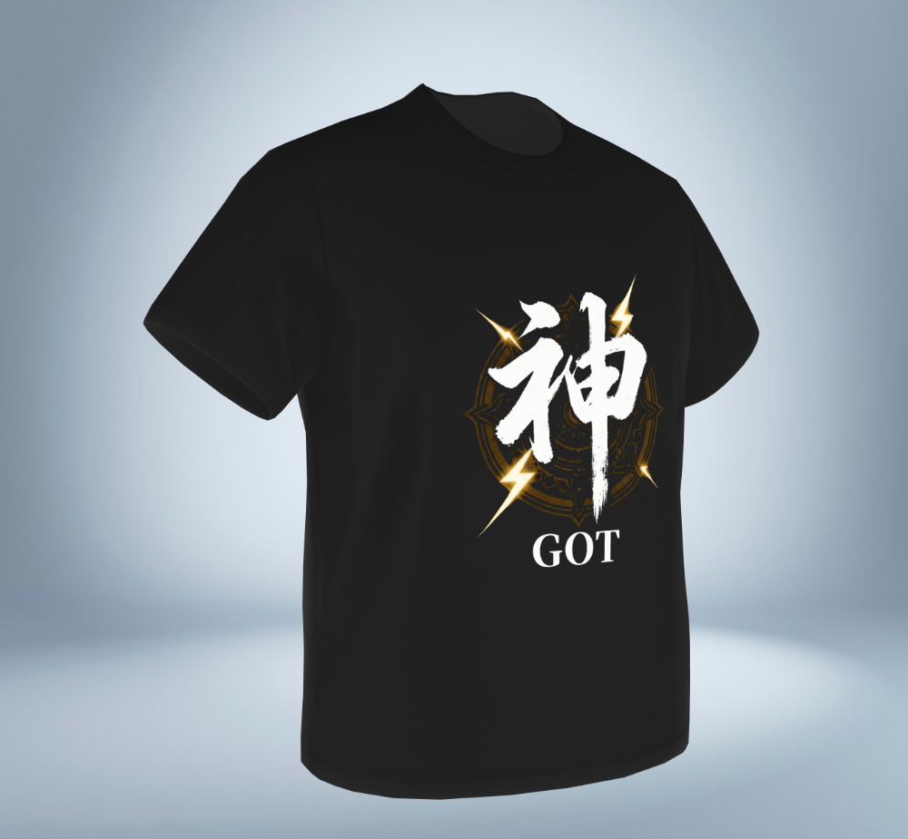KANJI Collection – 神 - GOT - T-Shirt（Black）Original Tokyo Treasures Japan