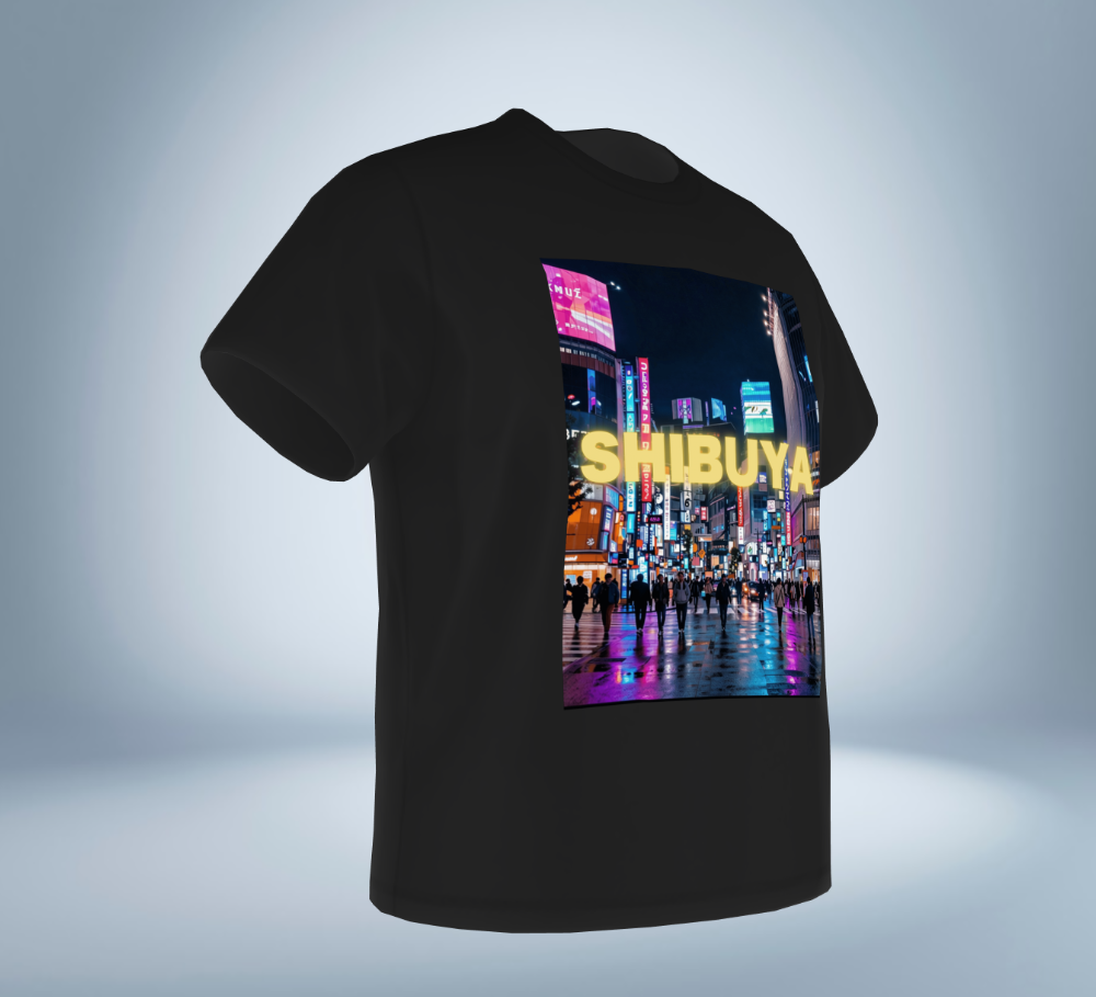 Tokyo Neon City Graphic T-Shirt Ver.4 Shibuya Original Tokyo Treasures Japan