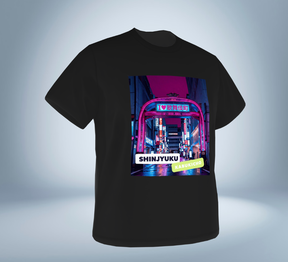 Tokyo Nights - I Love Kabukicho T-Shirt（Black）Tokyo Treasures Japan