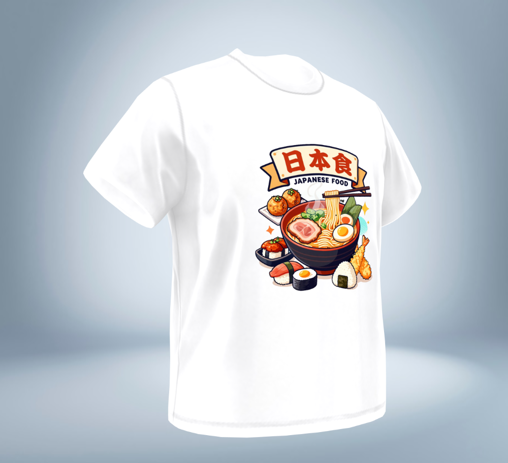 Japanese Gourmet Collection - T-Shirt（White）Original Tokyo Treasures Japan