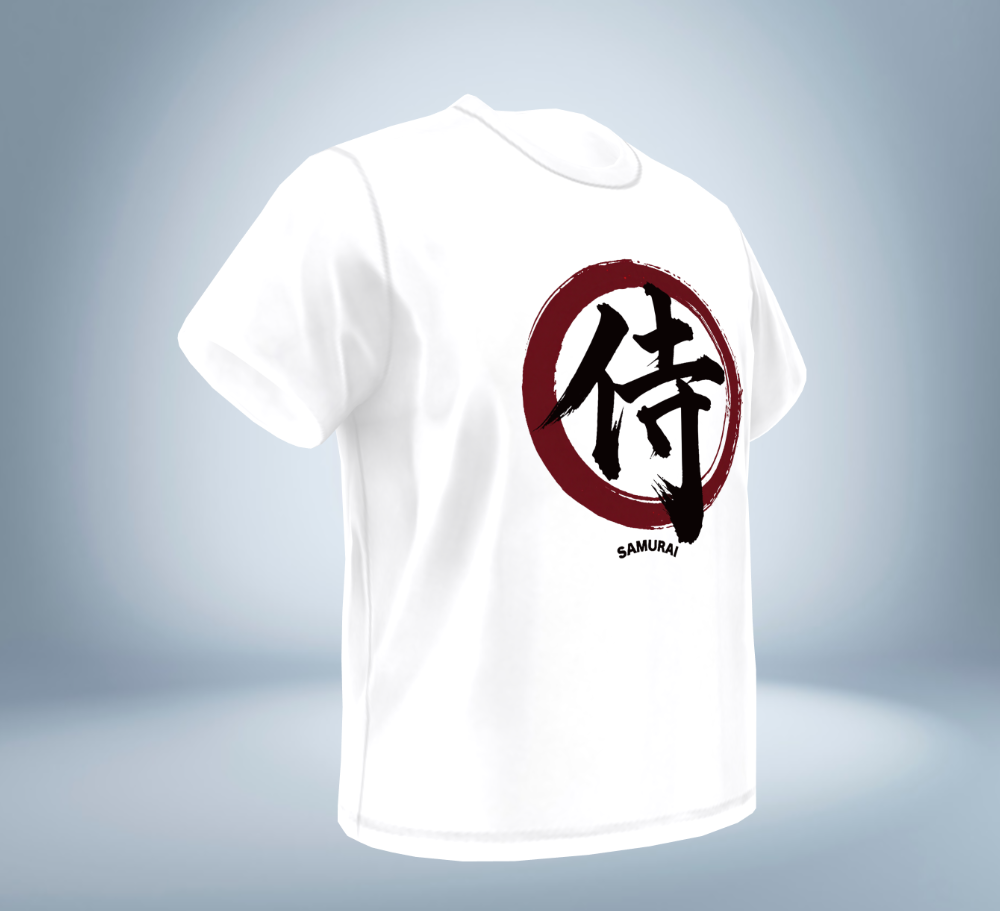 KANJI Collection – Samurai Spirit T-Shirt（White）Original Tokyo Treasures Japan
