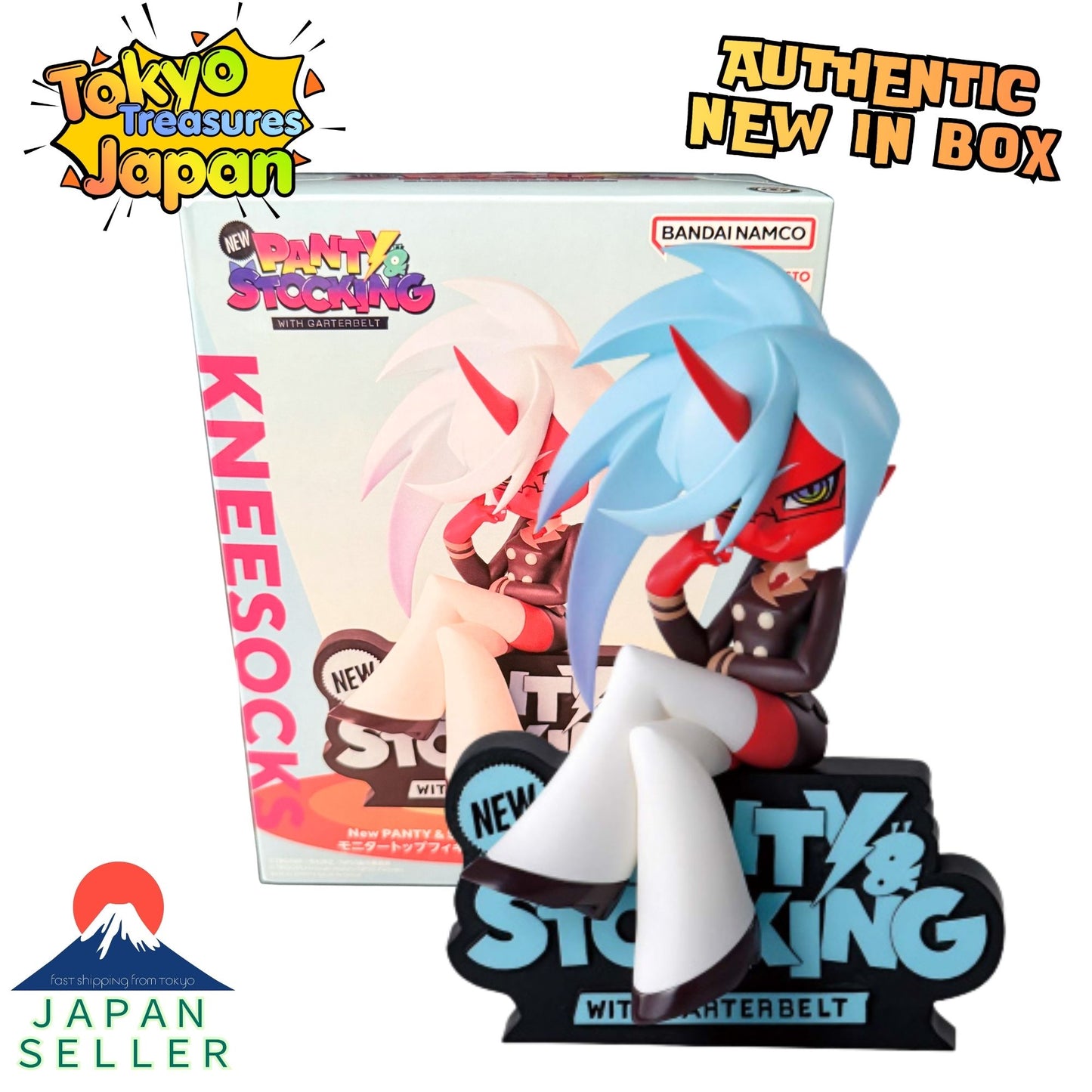 New PANTY & STOCKING with GARTERBELT Figure Scanty and Kneesocks (Set of 2)