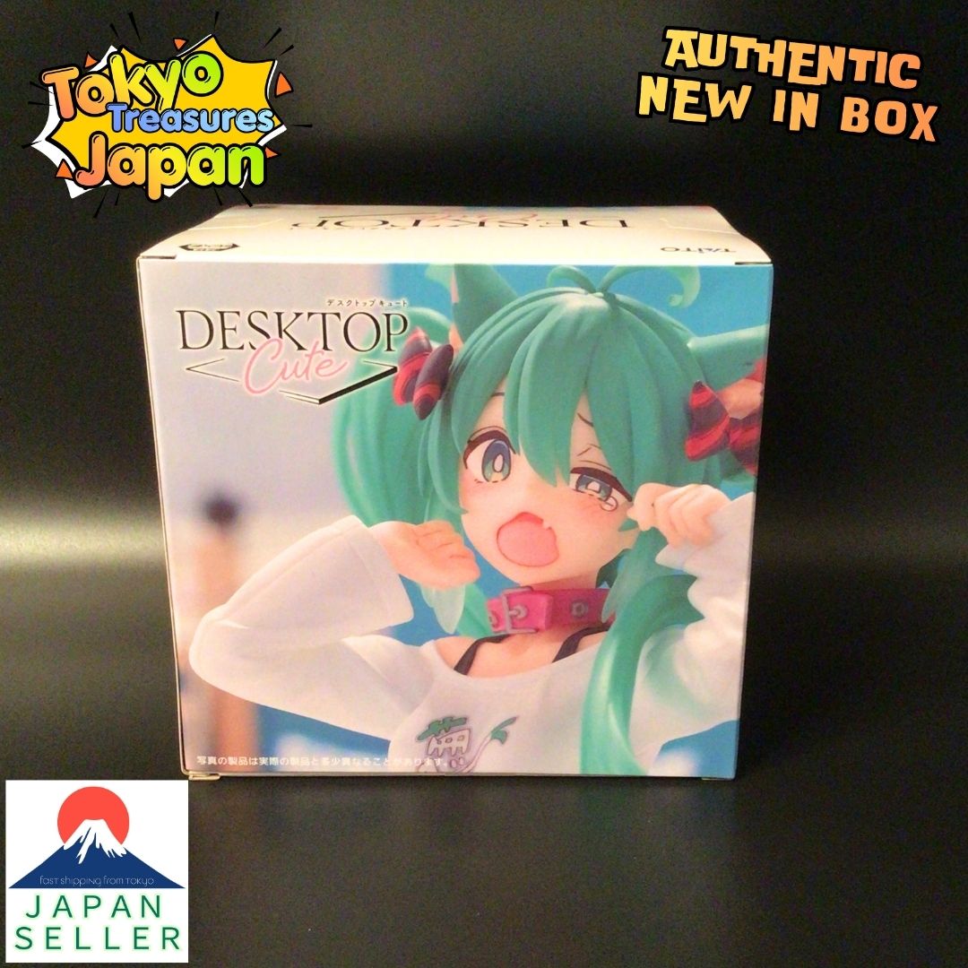 "Hatsune Miku Series" Desktop Cute Figure ~Cat Ear T-Shirt Ver.~ Authentic Taito