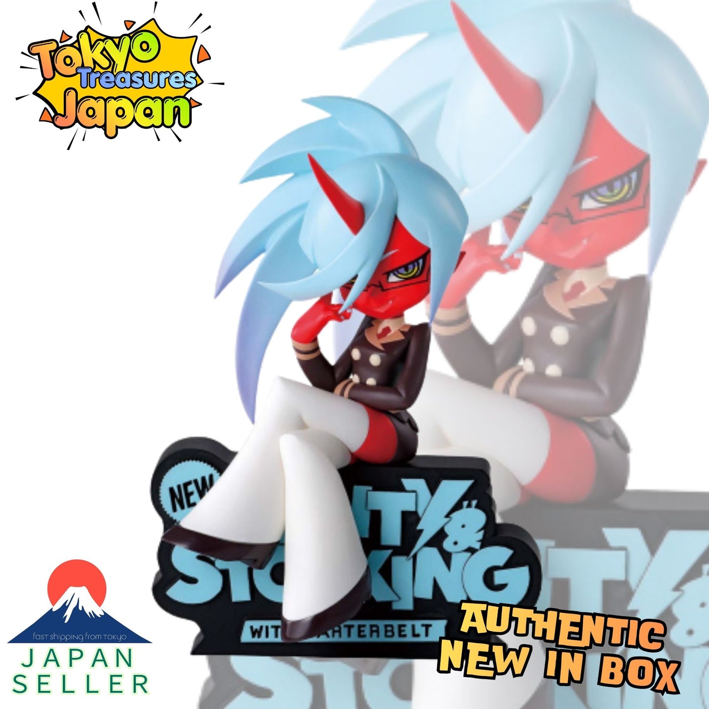 New PANTY & STOCKING with GARTERBELT Figure Scanty and Kneesocks (Set of 2)