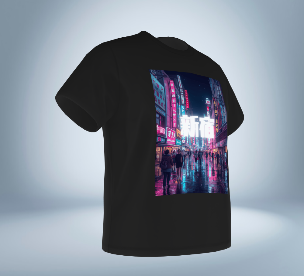 Tokyo Neon City Graphic T-Shirt Ver.1 Shinjuku Original Tokyo Treasures Japan