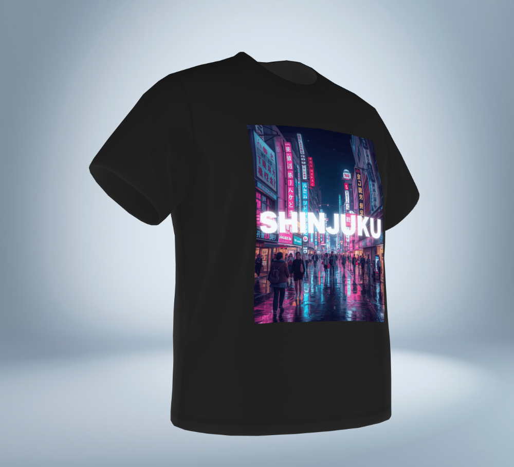 Tokyo Neon City Graphic T-Shirt Ver.2 Shinjuku Original Tokyo Treasures Japan