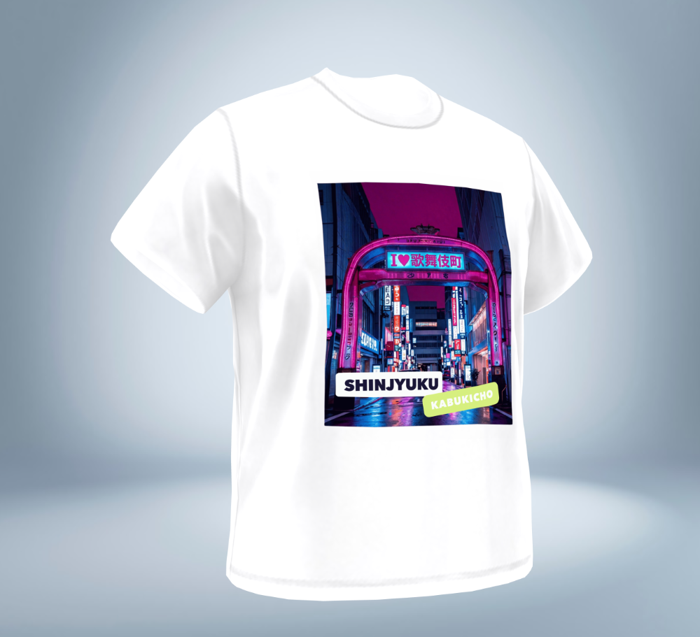 Tokyo Nights - I Love Kabukicho T-Shirt（White）Tokyo Treasures Japan