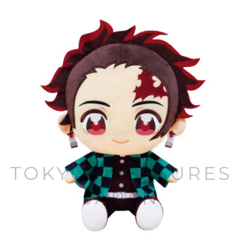 Anime "Demon Slayer: Kimetsu no Yaiba" Plush Toy Sitting BIG1 Tanjiro Kamado Fukuya